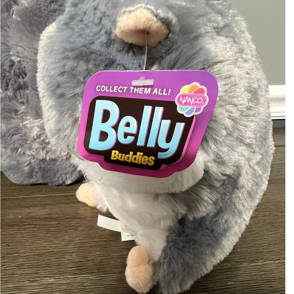 Nanco Belly Buddies Hamster Plush Toy Gray White Stuffed Animal Bundle - Picture 5 of 5